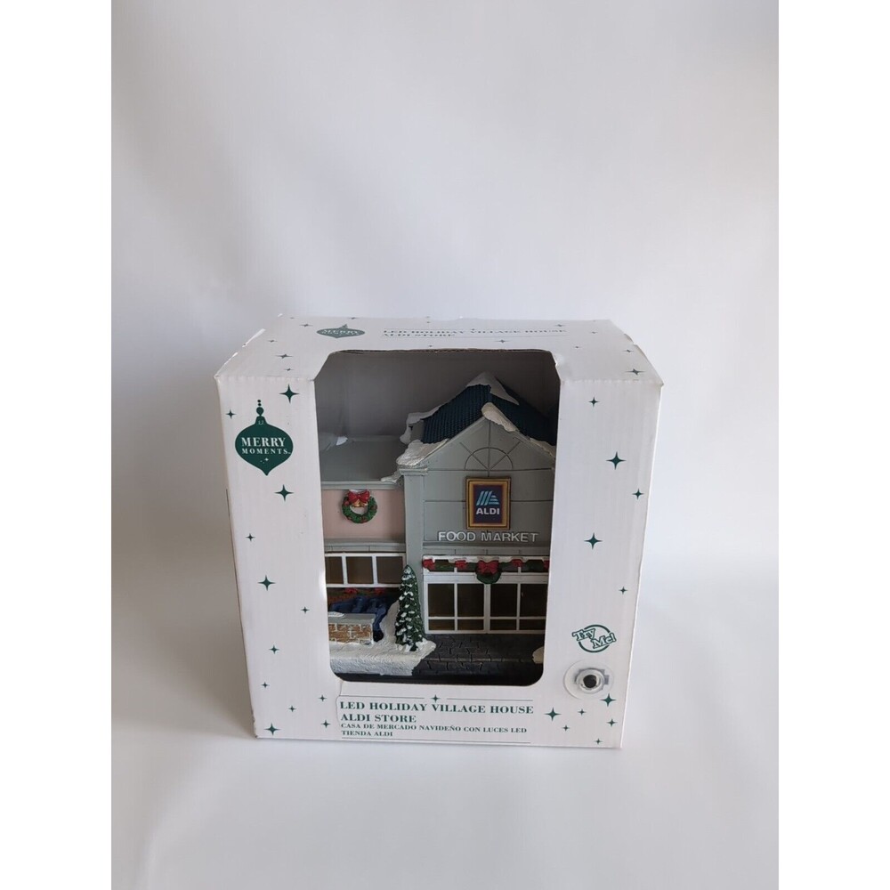 New 2024 Merry Moments Aldi Store Light Up Holiday Christmas Village House
